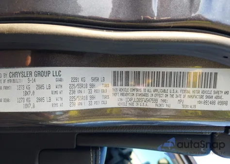 2015 Jeep Cherokee Limited из США, поврежденный, VIN 1C4PJLDB5FW547599